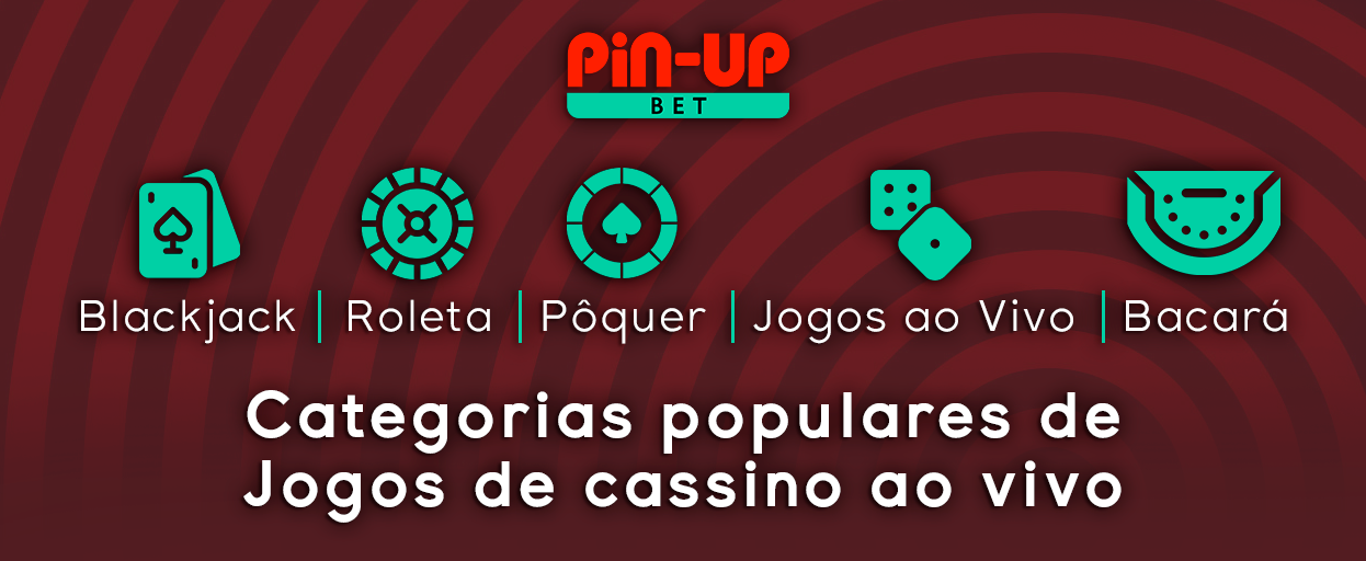 Categorias de jogos ao vivo do Pin Up Online Casino 