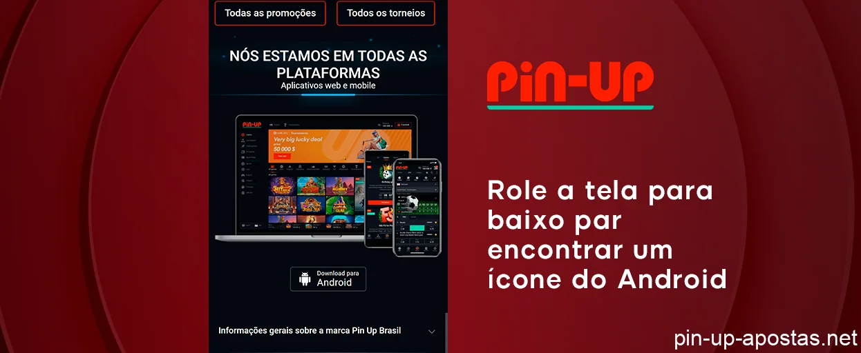 Role para baixo Pin Up Página principal