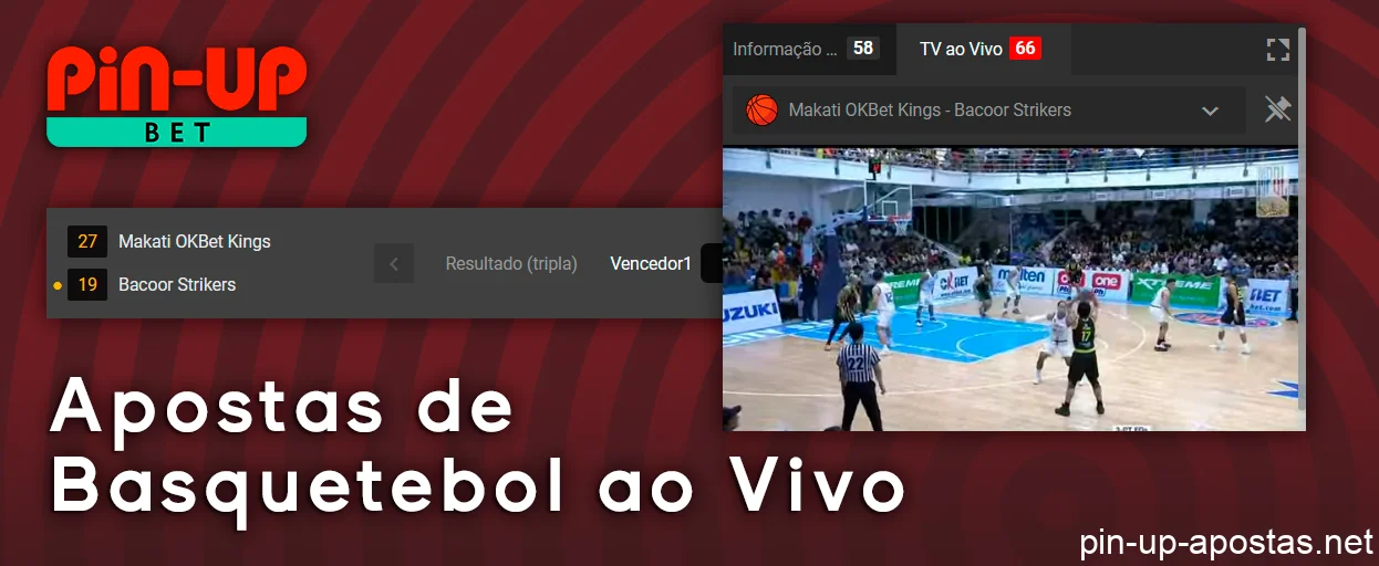 Apostas de basquete ao vivo na Pin Up