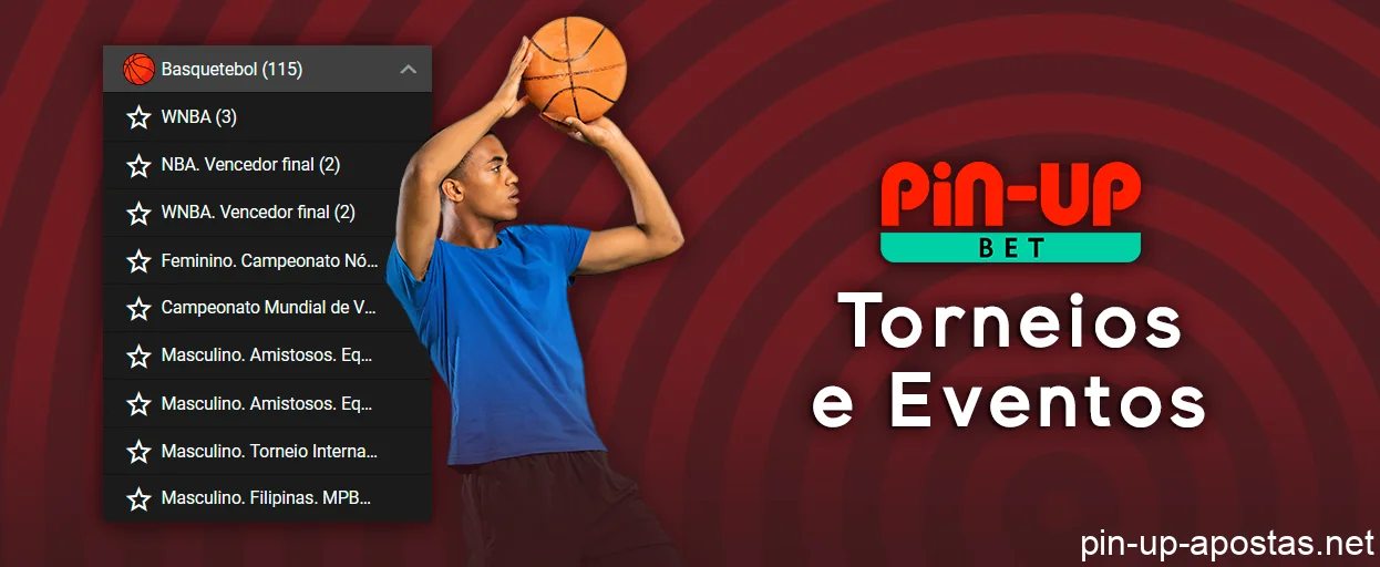 Torneios de basquete no site da Pin Up