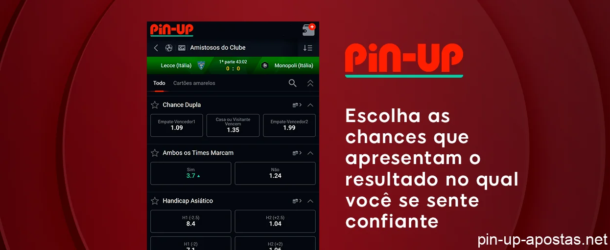 Aprenda as apostas possíveis - Pin Up Sports Betting