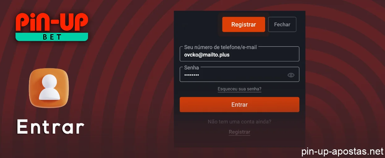 Como fazer login na sua conta Pin Up - instruções passo a passo