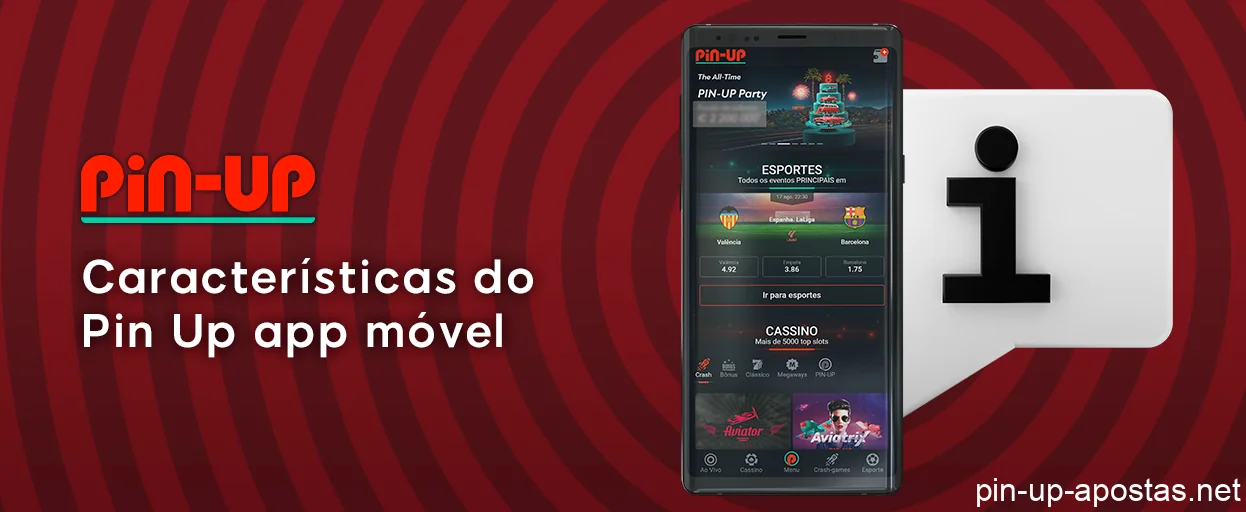 Informações sobre o aplicativo móvel Pin Up