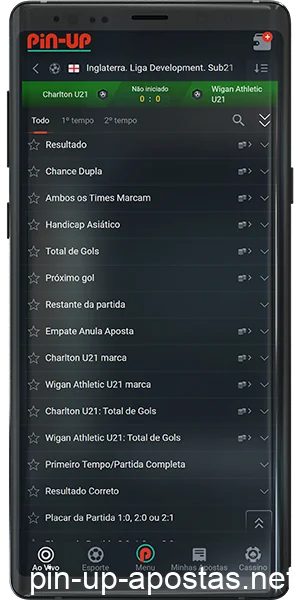 Página de apostas de futebol - Pin Up App