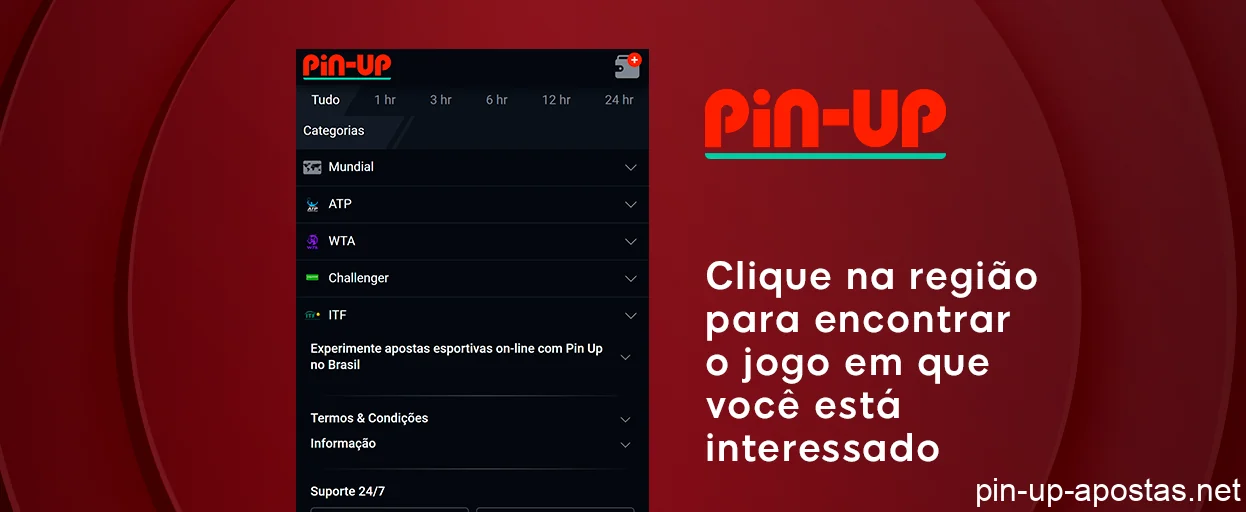 Escolha o país ou torneio de tênis para apostar - Pin Up Brasil