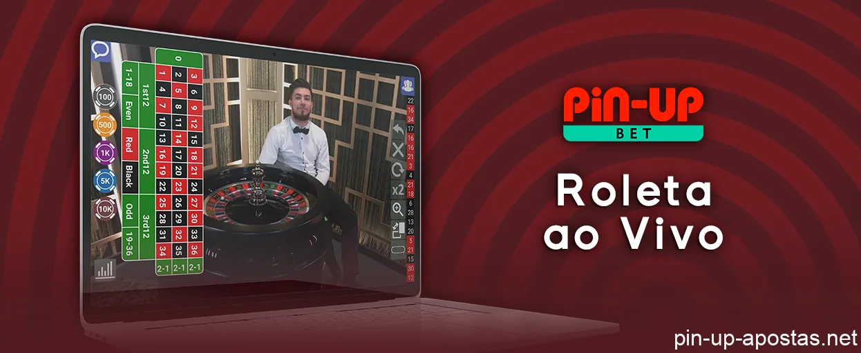 Roleta ao vivo para jogadores Pin Up